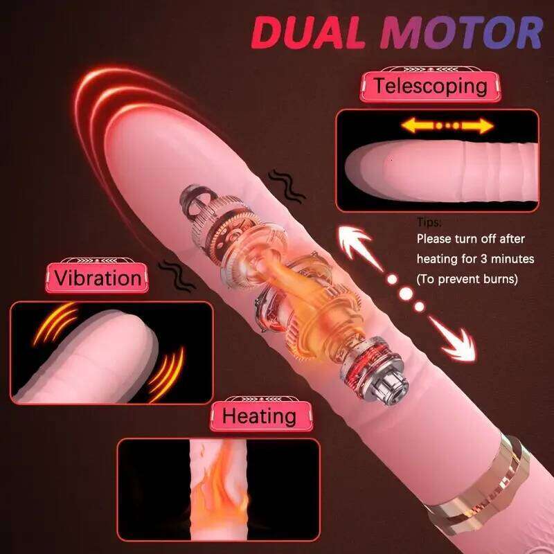 Dildo Vibrator Female G Spot Clitoral Stimulator Adult Product with 5 Thrusting 10 Vibration Modes Sex Toy for Women Z260312