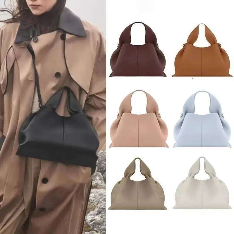Cloud Genuine Leather Light Luxury French Dumpling European And American Retro High End Handbag Women S Crossbody Bag TIANOUDAISHU
