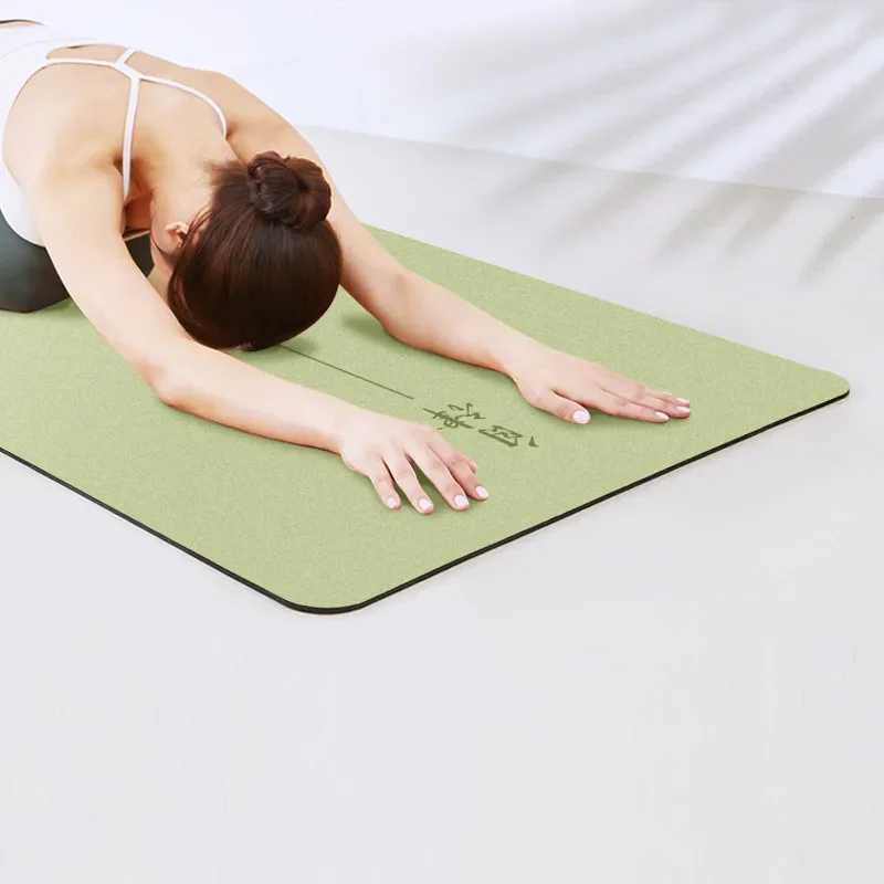 Lezyan Natural Rubber Pu Yoga Mat Breathable Wear-resistant Non-slip Sweat-absorbent Fitness Gym Workout Exercise Gymnastics M260312