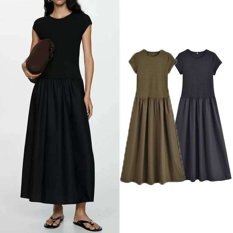 Dresses Summer 2025 New Chic Slim Simple Elegant Holiday Street Women's Comfortable Youth Travel Dress C260312