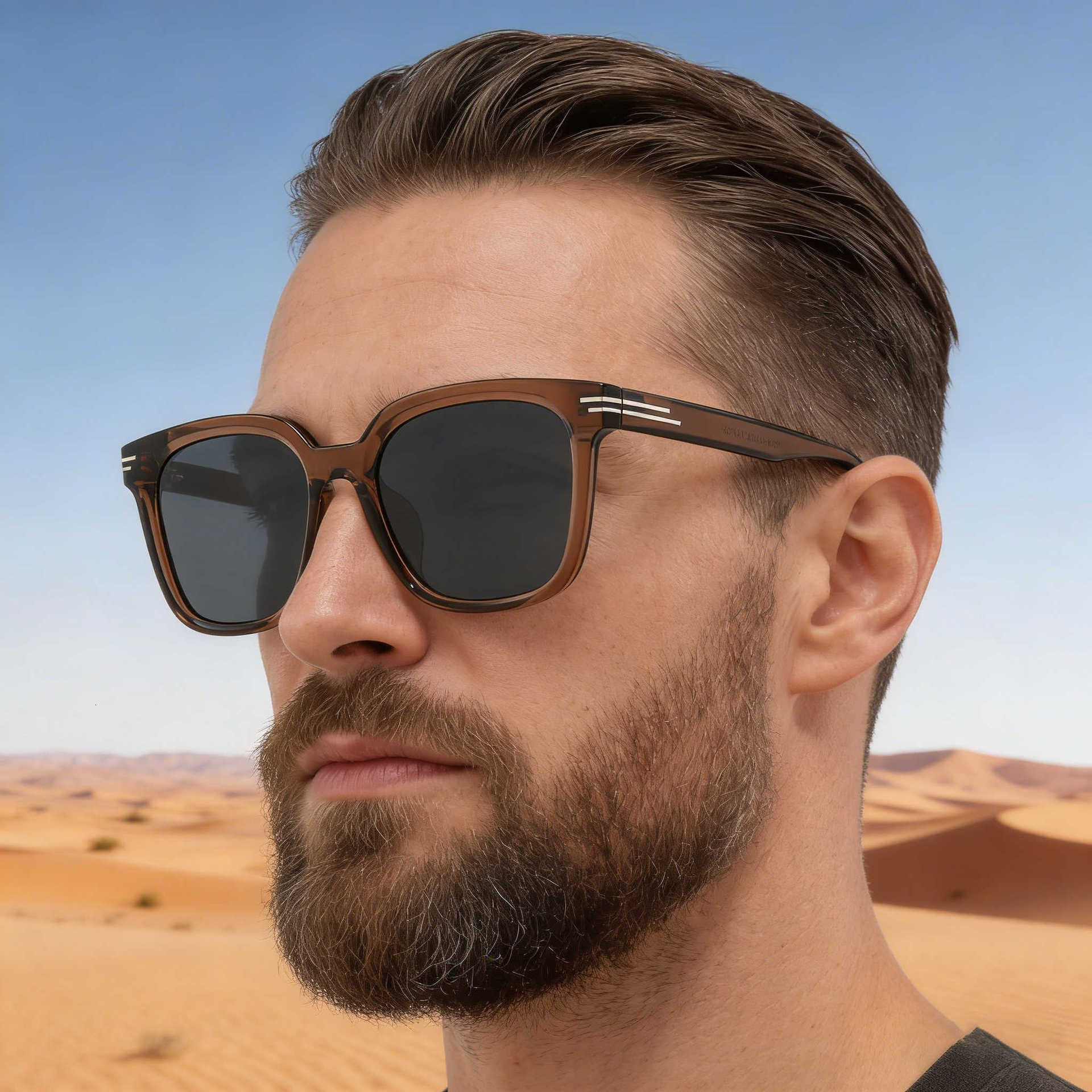 2026 New Fashion Square Frame Wholesale Personalized Outdoor Trendy Driving Sun Protection Sunglasses for Men,