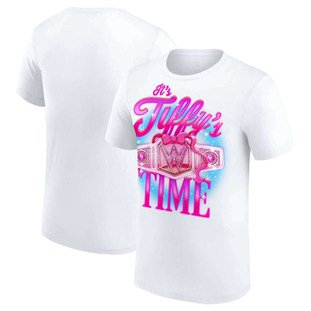 Men's White Tiffany Stratton It's Tiffy Time T-Shirt 2025 Summer Short Sleeve Men T Shirts Fashion Women Cotton Tee Clothes Tops Z260312