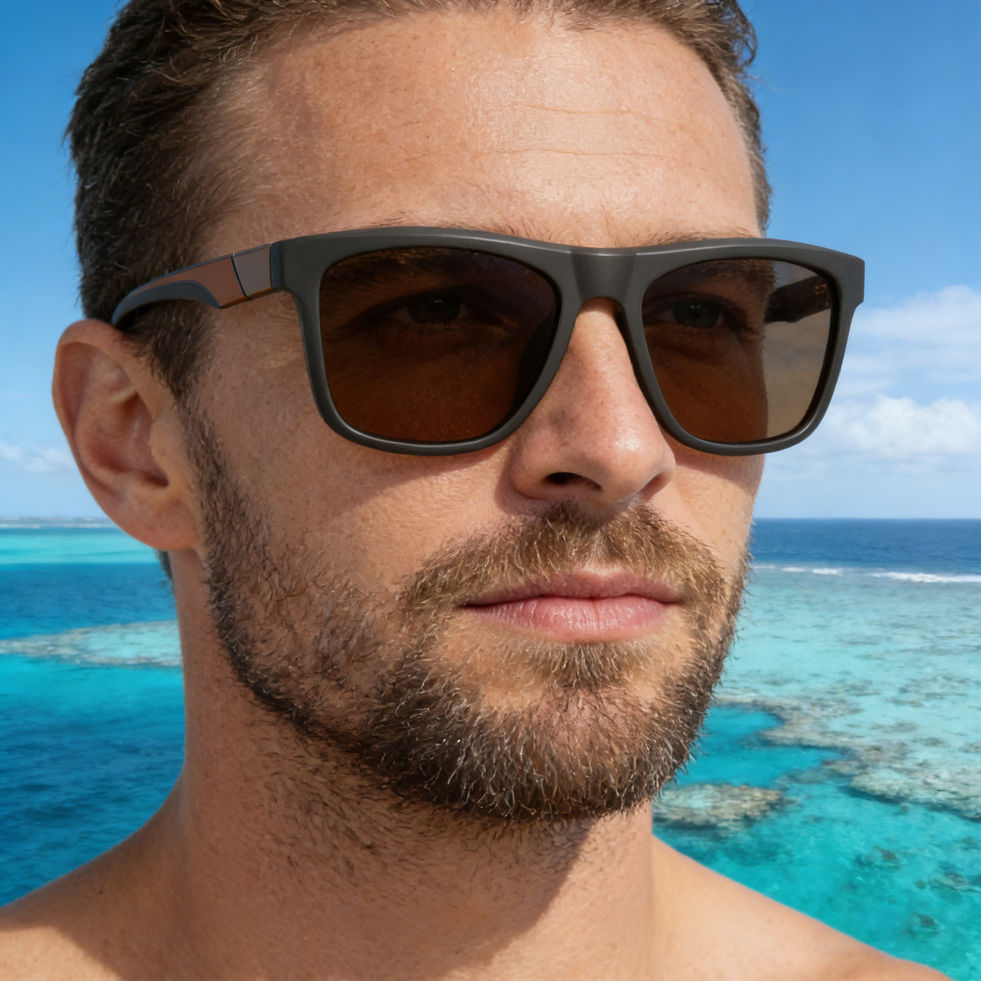 2026 New Fashion Square Frame Polarized Driving Sun Protection Glasses, Outdoor Sunglasses for Men,