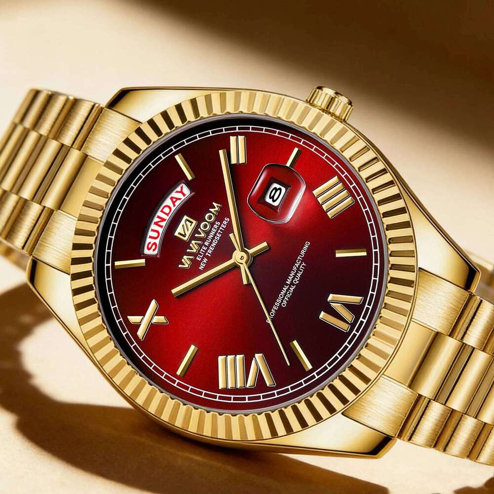 2026 New Watch Luxury Style High Quality Solid Stainless Steel Strap Quartz Week Movement Diving Series Business Men Watches