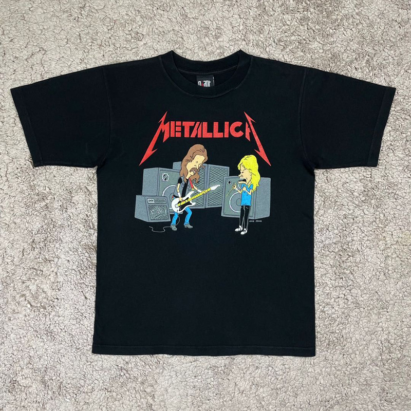 Vintage Beavis and Butt-Head Rock Music T-Shirt 90s Retro Cartoon Casual Short Sleeve Tee