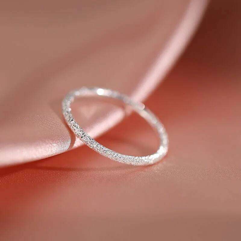999 Fine Silver Rings - Men Women Minimalist Thin Plain Band, Niche Luxury Index Finger Ring, Couples Matching Jewelry Wholesale H260312
