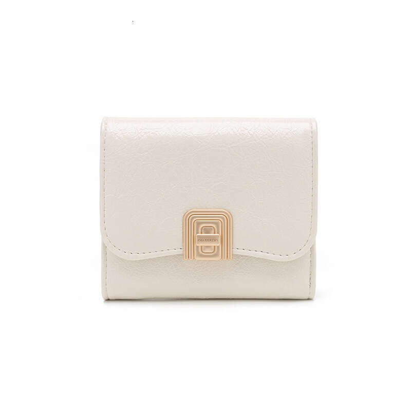Luxury fashion wallet New High End Short For Women Off Fashionable Leather Wallet Storage Bag Card Holder Mini Student Coin Purse
