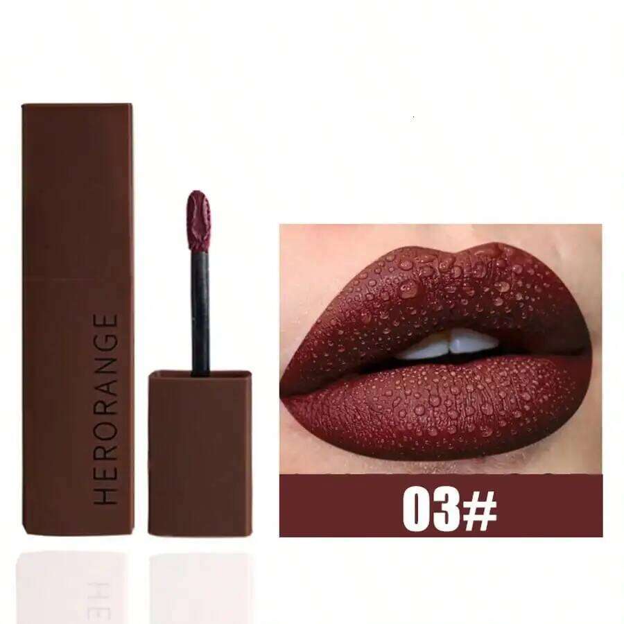 Herorange Velvet Lip Mud - Long-Lasting Non-Fading, Student-Friendly, Matte Finish Lipstick W260311