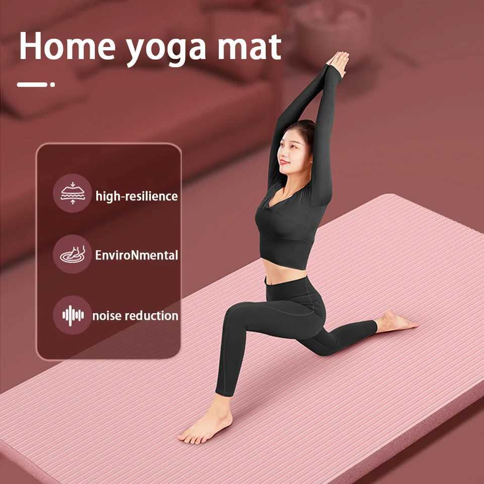 8mm NBR yoga mat anti slip thickened style for beginners home yoga mat for sports dance fitness floor mat equipment M260312