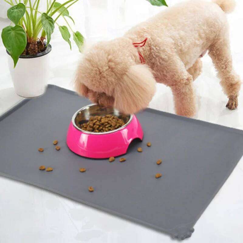Silicone Meal Waterproof Anti-Slip Cat Food Puppy Feeding Bowl Mat No Cleaning Required Pet Accessories 26Y0312