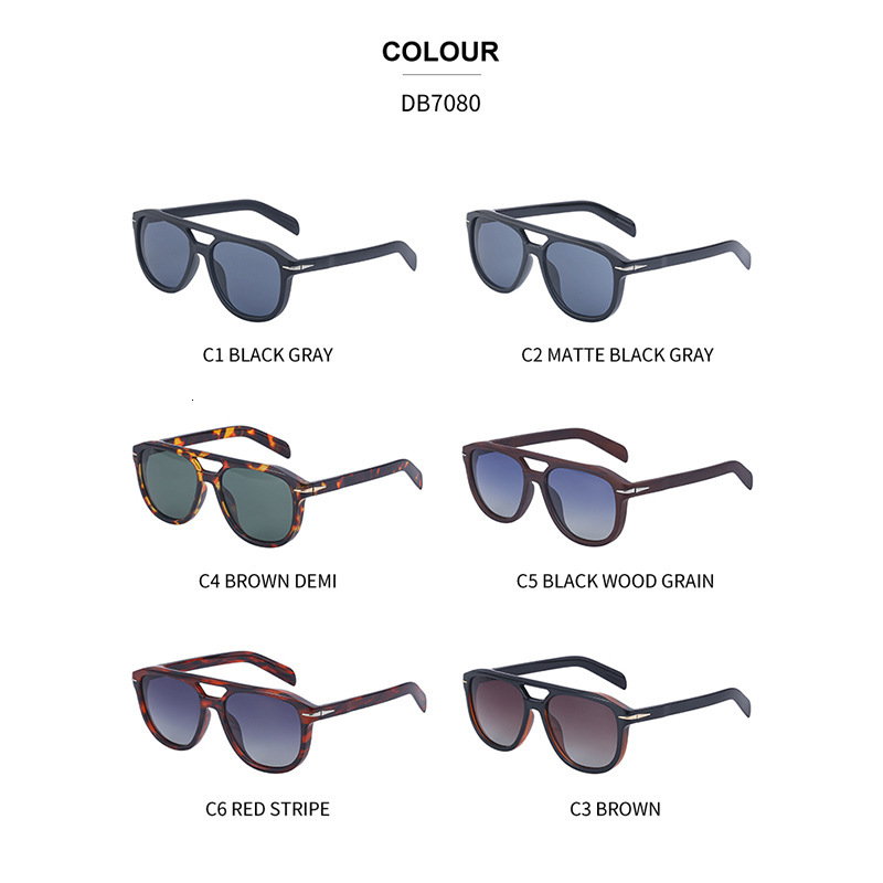 Vintage Large Frame Polarized for UV Protection Sunglasses Men Trendy Glasses Wholesale Shades