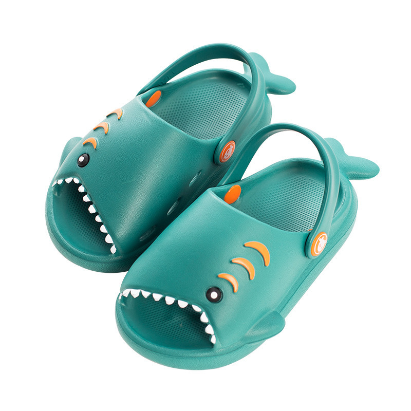 Kids Shark Slippers Non-Slip EVA Beach Sandals with Heel Strap for Toddler Boys Girls Eco-Friendly Safety Sof Durable Free shipping