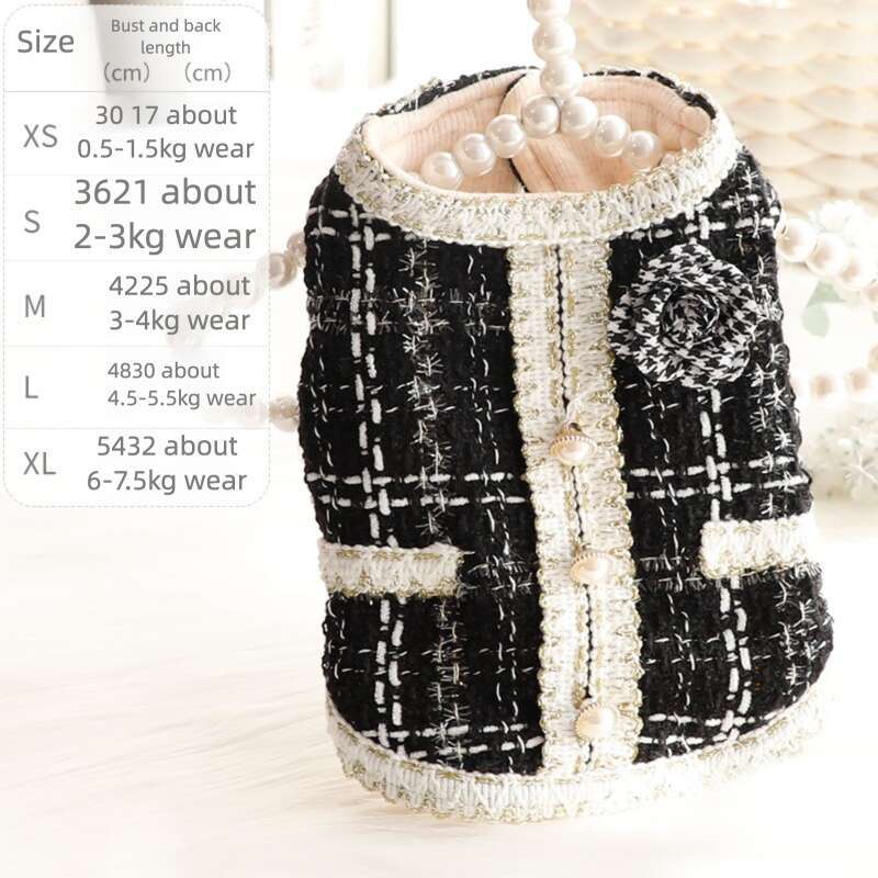 2026 Dog Clothes Autumn And Winter Cat Princess Wholesale Fragrant Style Trimmed Cotton Vest For Small Dogs Pet Dropshipping