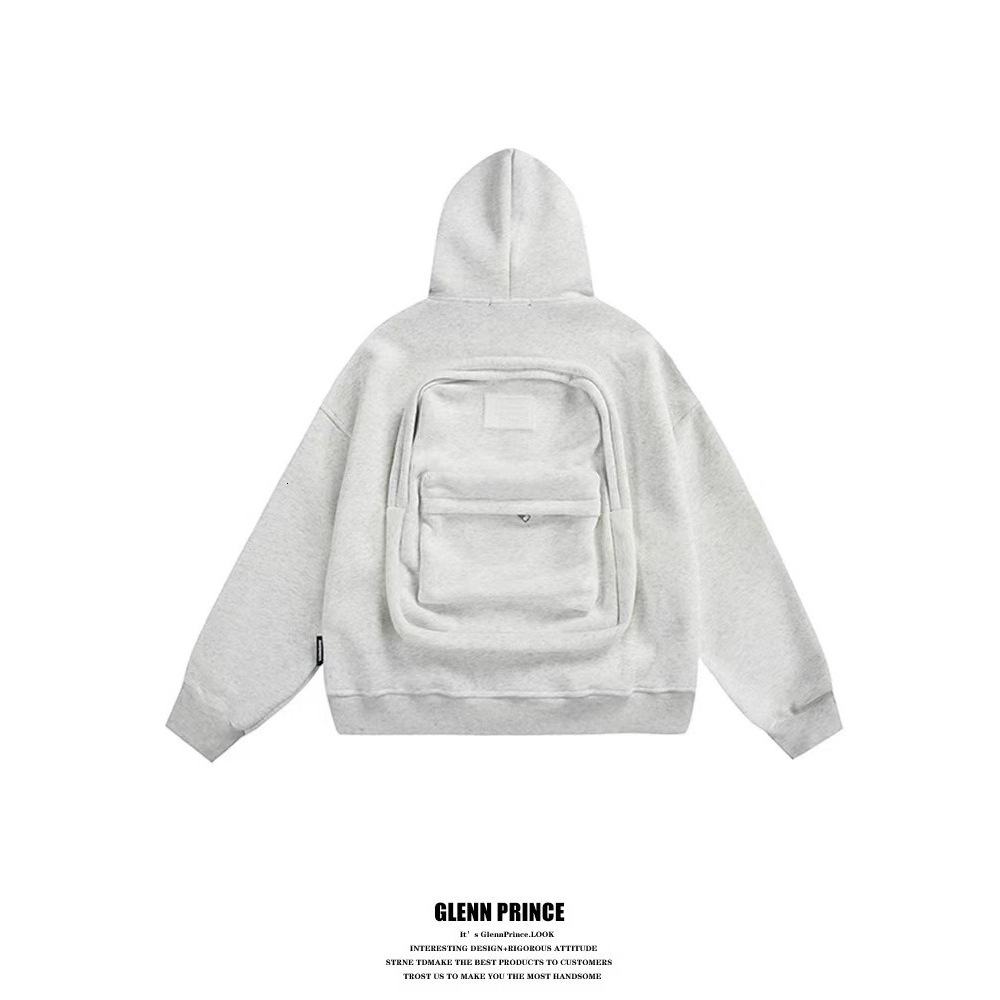 Extra Large Size Designer Hoodie 150kg Hoodie With Backpack Design Men's Summer Fashion Brand High-end Feel Ins-style Zip-up Jacket