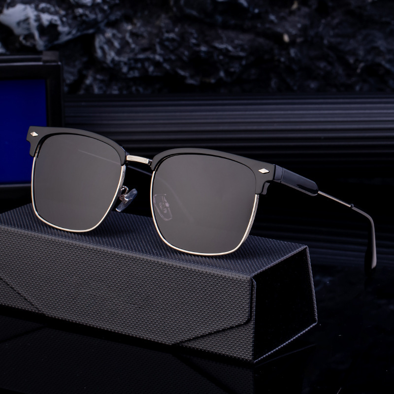 2026 New Fashion Cat-Eye Polarized Sunglasses for Men, High-End Outdoor Sun Protection Sunglasses, Men's Wholesale