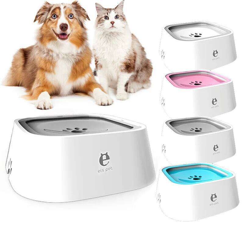 Floating Non-Wetting Mouth Pet Without Spill Drinking Water Dispenser Plastic Anti-Over Dog Bowl 26Y0312