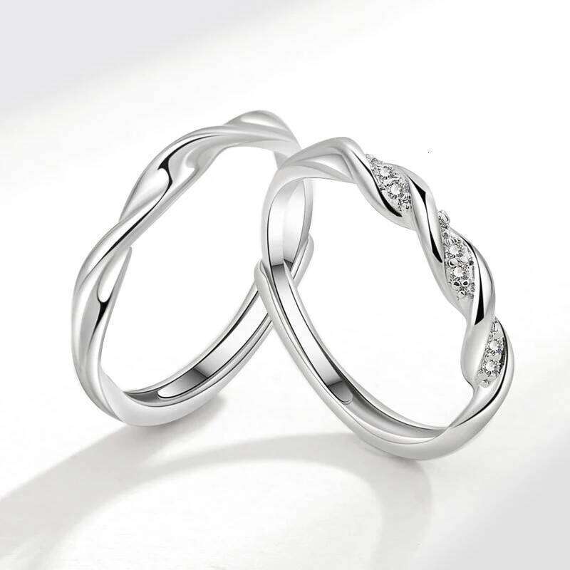 1PC OR 2PCS Couple Ring HipHop Boudoir Ins niche design For Women Men Birthday Jewelry Adjustable W260311