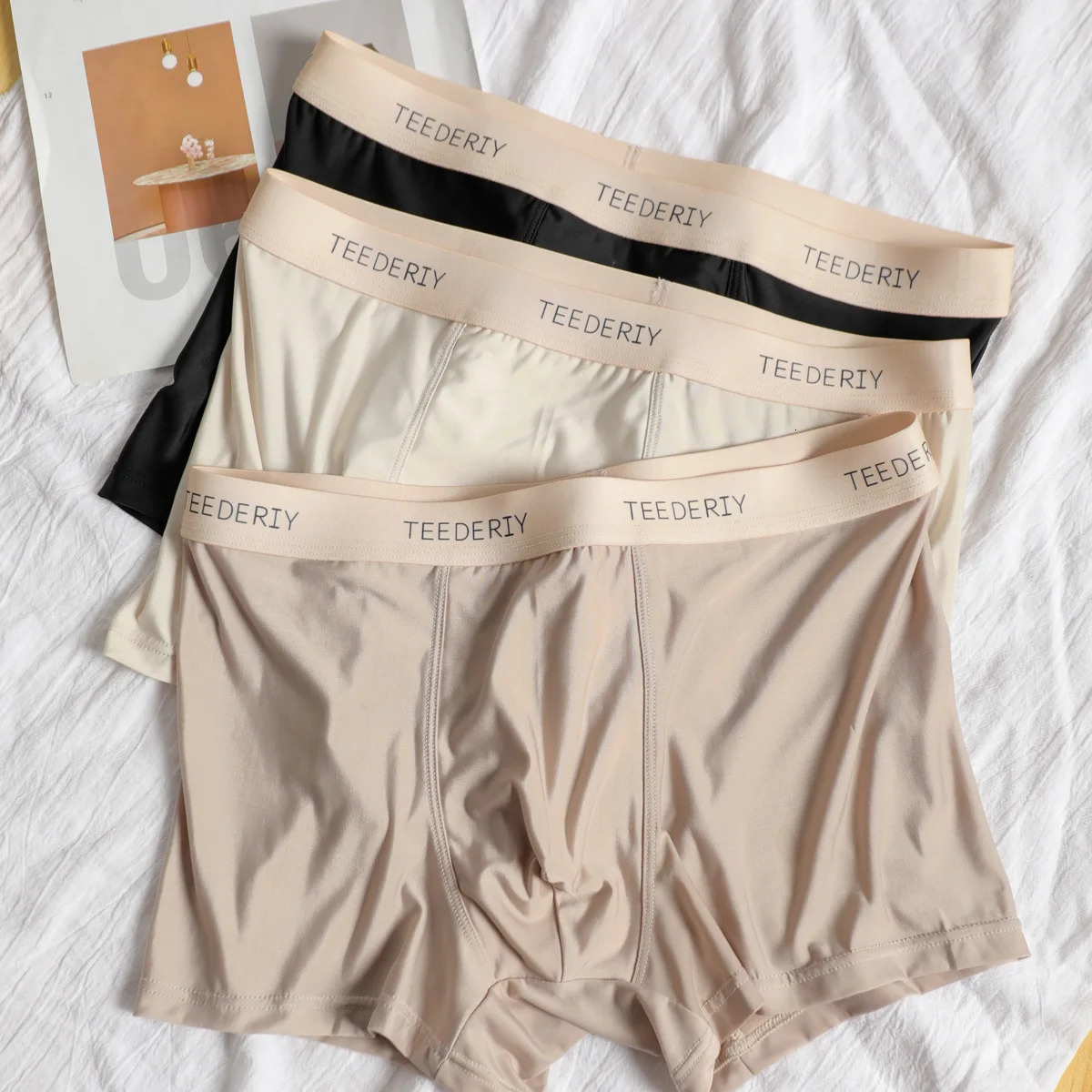 3pcslot Mans Boxers Comfortable Men Undershorts Modal Ice Silk Homme Underwear Mens Panties Shorts XXL 3XL 4XL 260228