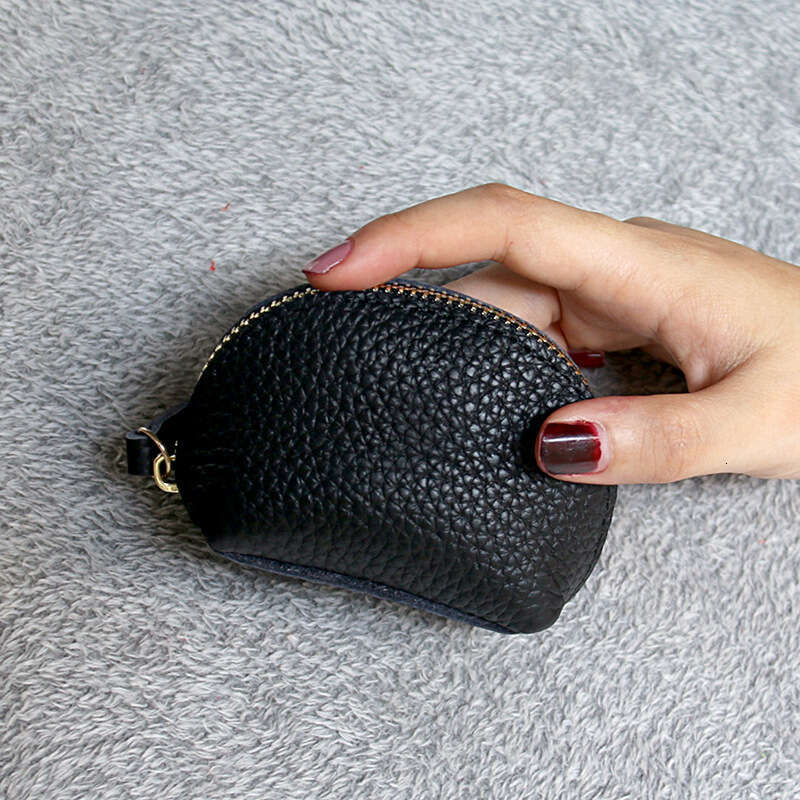 Luxury fashion wallet New Simple Retro Mini Purse Cowhide Small Wallet Women Genuine Leather Dumpling Zipper Coin Bag Trendy