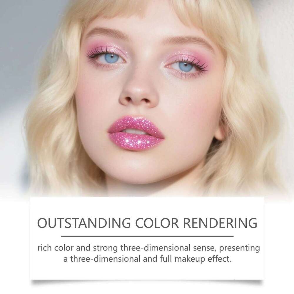 3 Colors Glitter Lipstick Diamond Lip Gloss Waterproof Long Lasting Sexy Pearlescent Lipgloss Christmas Stage Makeup Cosmetic W260311