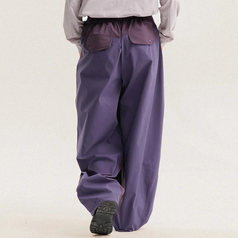 Men Outdoor Lightweight Quick Dry Ultra Loose Casual Splice Wide Leg Techwear Track Cargo Pants Women Streetwear Baggy Trousers 260310