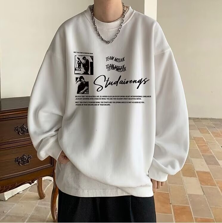 Burgundy Letter Designer Hoodie Print Heavyweight Sweatshirt For Men Spring And Autumn New Retro Style Couple's Hoodless Top Large Size