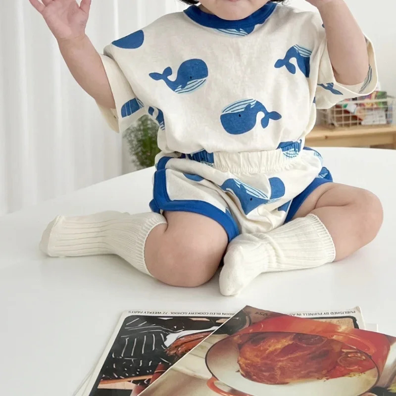 Baby Boy Clothing Set Toddler Kids Summer Clothes Cartoon TshirtShorts 2Piece Suit born Girl Outfits Tracksuits 260311