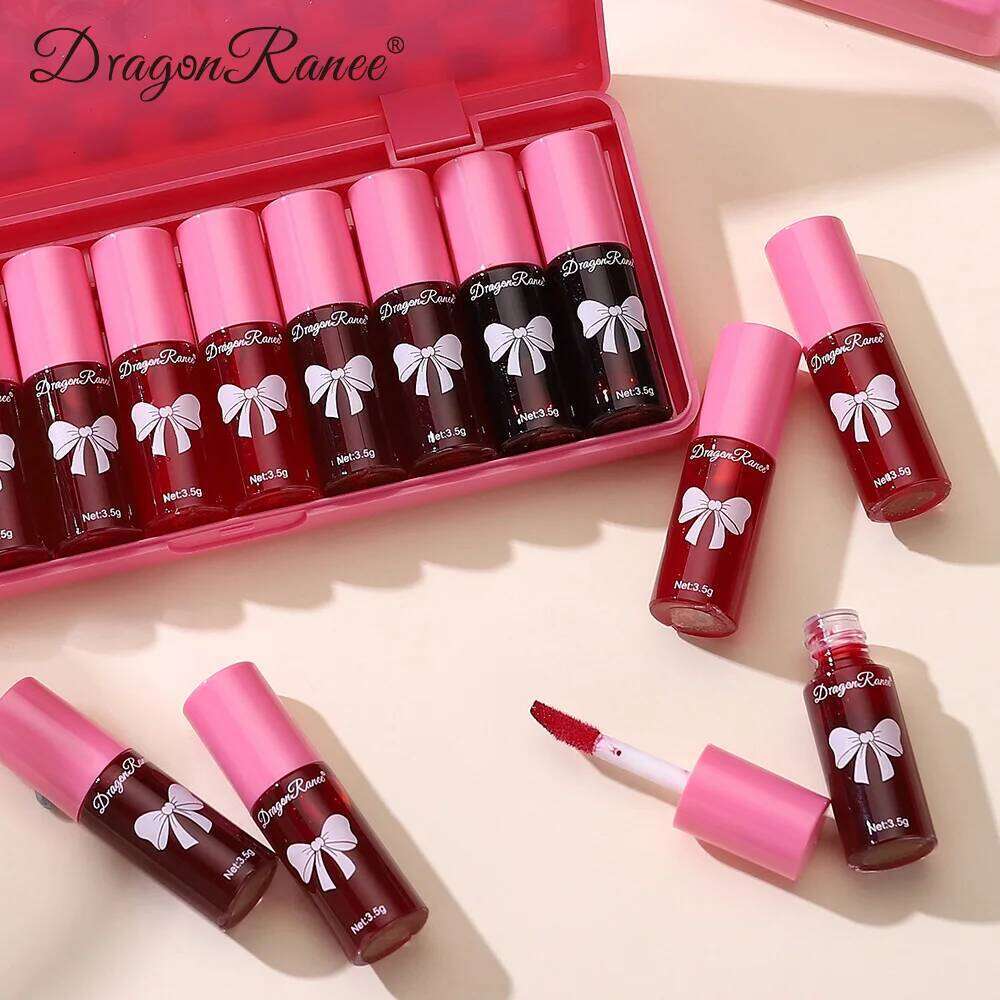 10 pack gloss set, easy to color non fading, lip gloss, waterproof and moisturizing lipstick water W260311