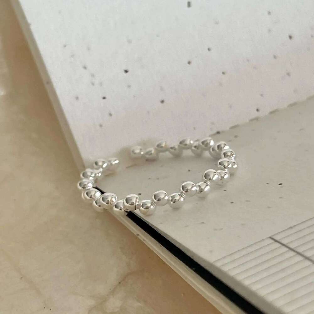 Sterling Silver Round Ball Adjustable Rings For Women Ladies Wedding Vintage Jewelry Wholesale Accessories Moneys 925 H260312