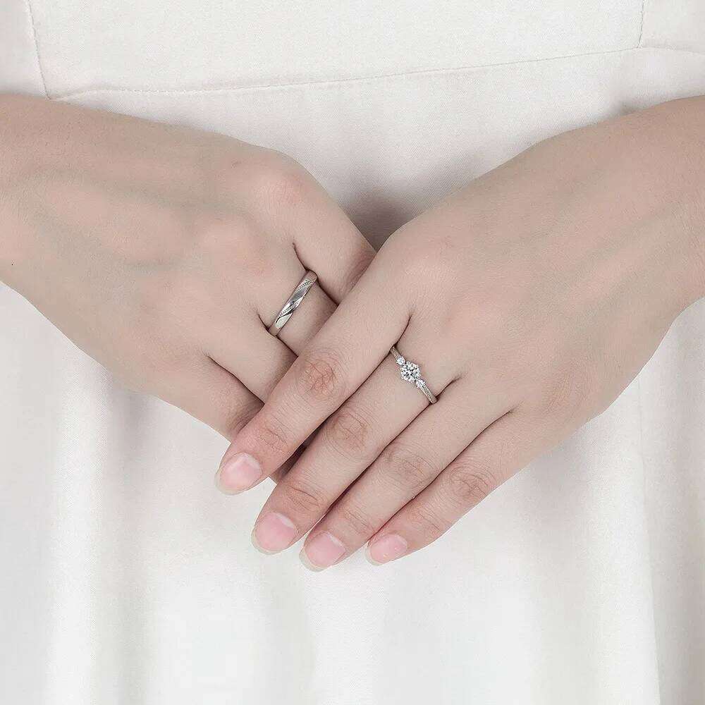 925 Sterling Silver New Lady's High Quality Fashion Jewelry Crystal Zircon Couple Ring For Man XY0339 W260311