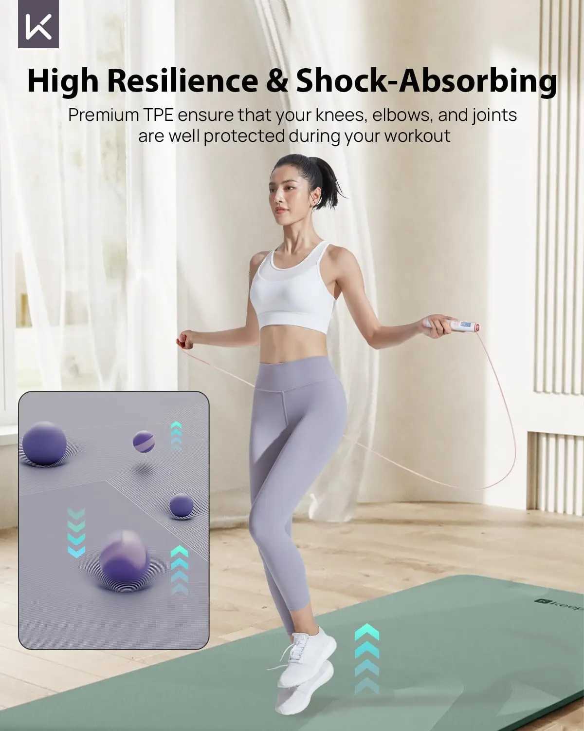 Extra Wide 32 Yoga Mat 7mm Thick Non-Slip Eco-Friendly for Pilates and Fitness M260312