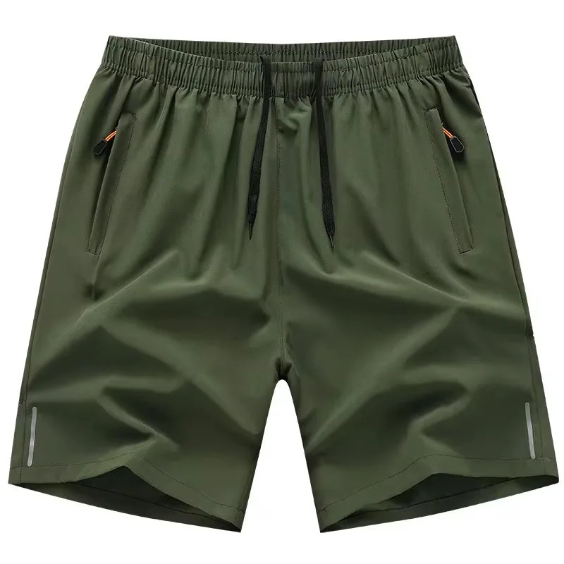 Sports Shorts Man Summer Ice Silk Beach Pants Casual Loose Thin Basketball Running Gym Clothing Sweat Wicking Hygroscopic 260228