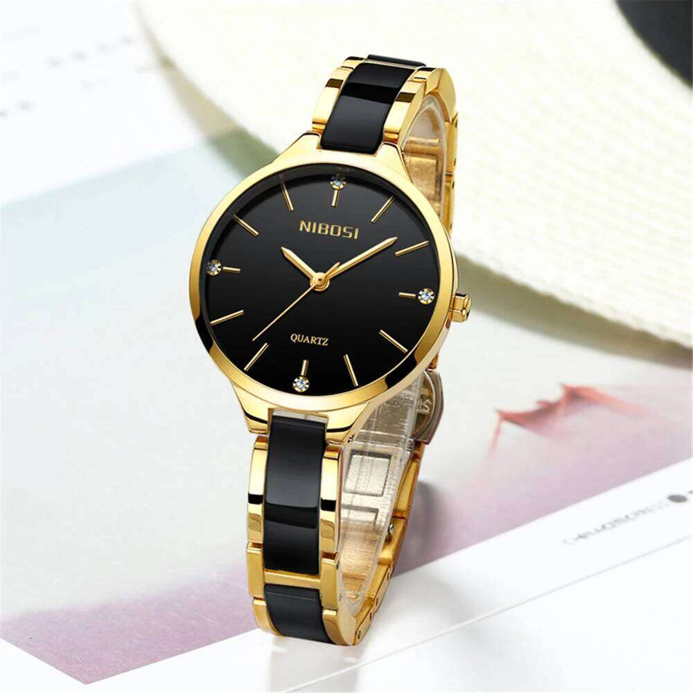 NIBOSI Quartz Top Brand Luxury Fashion Ceramic Strap Women Watches Waterproof Ladies Wristwatch Relogio Feminino