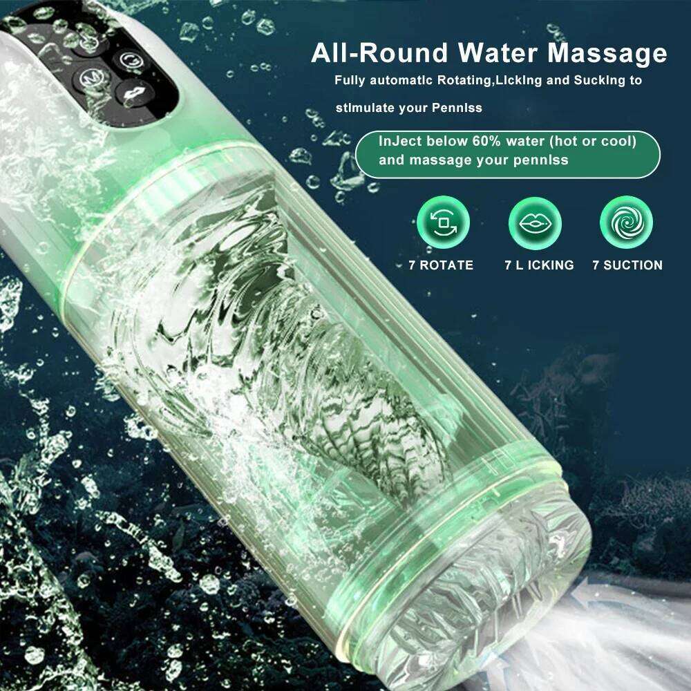 Electric Automatic Telescoping Male Masturbator Cup Sucking Rotation Blowjob Machine Penis Vagina Vibrating Massager Sex Toy Z260312