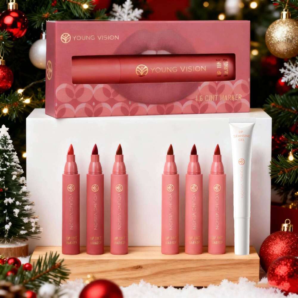 3pcs/ set Tint Marker Liquid lipstick Nude Matte Shades, Lip Liner and Stick 2-in-1, Durable waterproof Christmas gift W260311