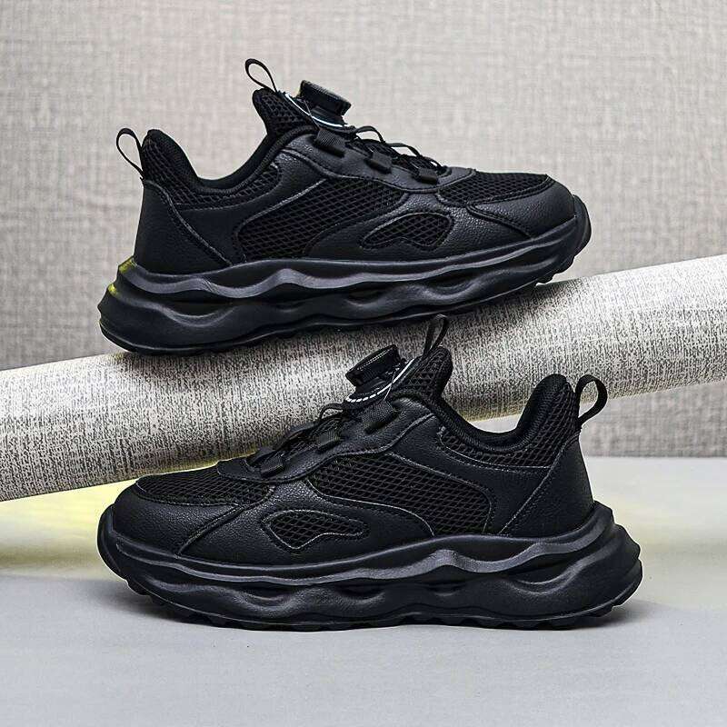 Children Sports 2025 New Mesh Breathable Casual Autumn Outdoor Jogging Shoes Boys Teendy Running Sneakers for Kids H260312