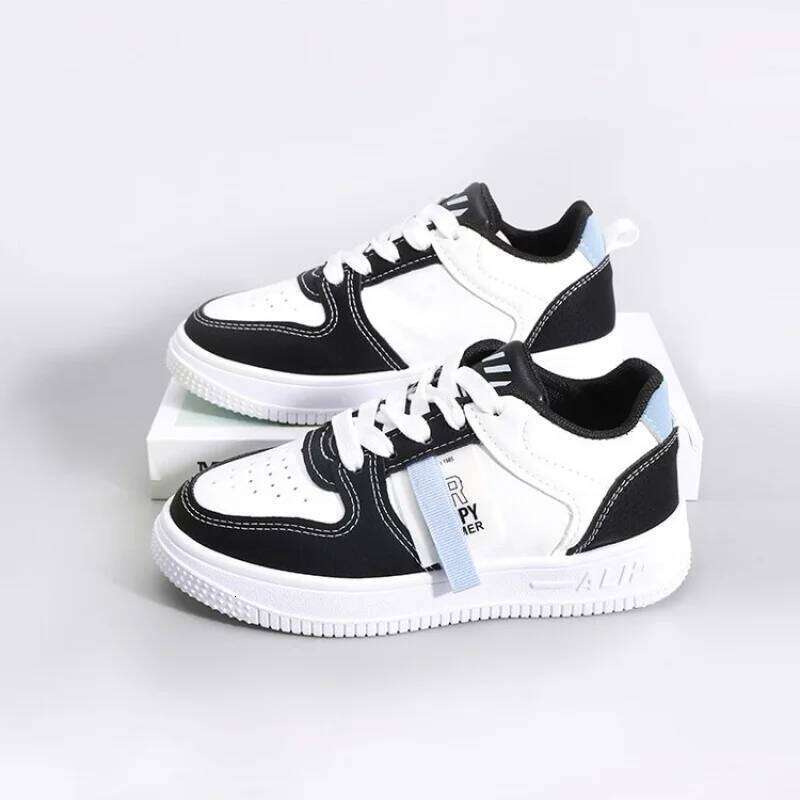 Children sneakers dance trendy white running 2025 spring autumn new style boys sports street middle big kids breath shoes H260312