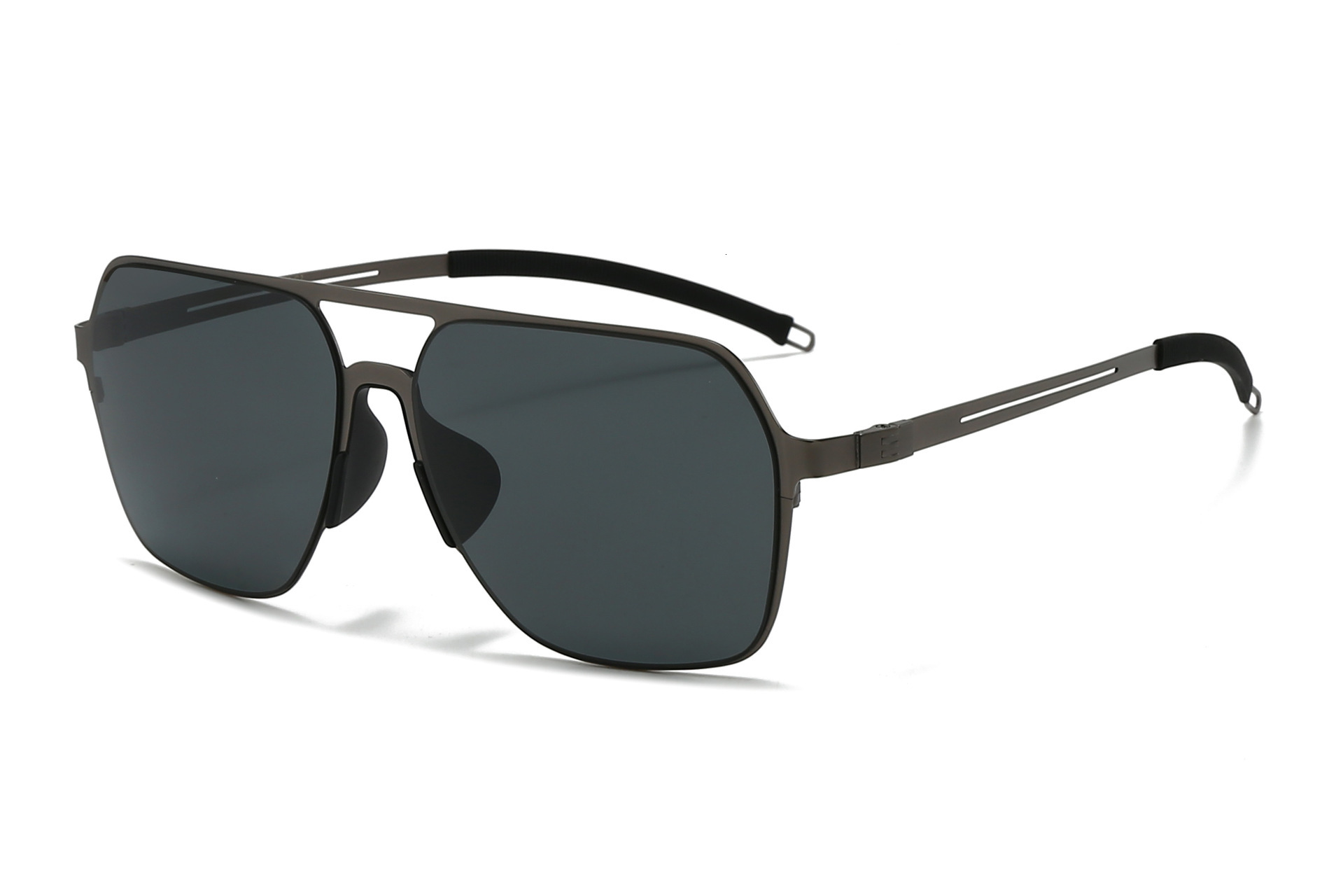2026 New Fashion Square Frame Nylon Polarized Retro Double-Beam Simple Sun Protection Sunglasses for Men,