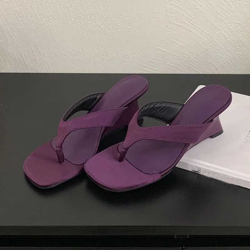 Summer New Flip Flops Ladies Wedges Slides Fashion Casual Beach Sandals Women Concise Comfort Fashion Slippers Female K260312