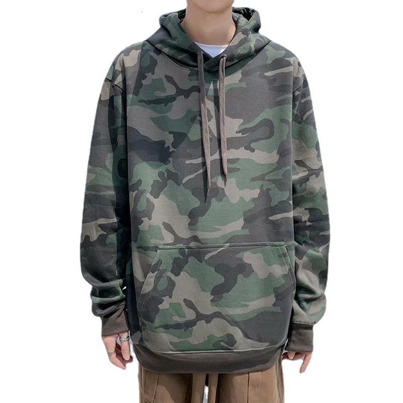 Designer Hoodie Autumn Fleece-lined Retro Harajuku Style Workwear Camouflage Sweatshirt For Men Version Loose Fit Trendy Versatile Couple's Jacke