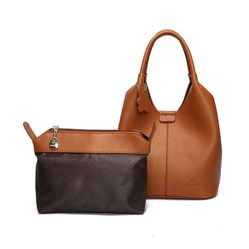 Luxury Large Capacity Female Handbags Famous Women S Shoulder Bags New High Quality Soft Leather Women Bucket Bag TIANOUDAISHU