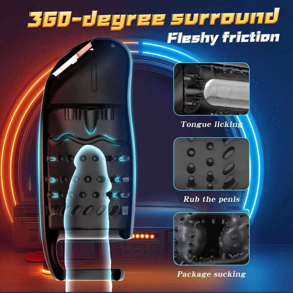 Male Masturbator APP Contro Penis Vibrator Licking Stroker 360 Wrapping Delay Adult Toy Sex for Man Prolong Endurance 18+ Z260311