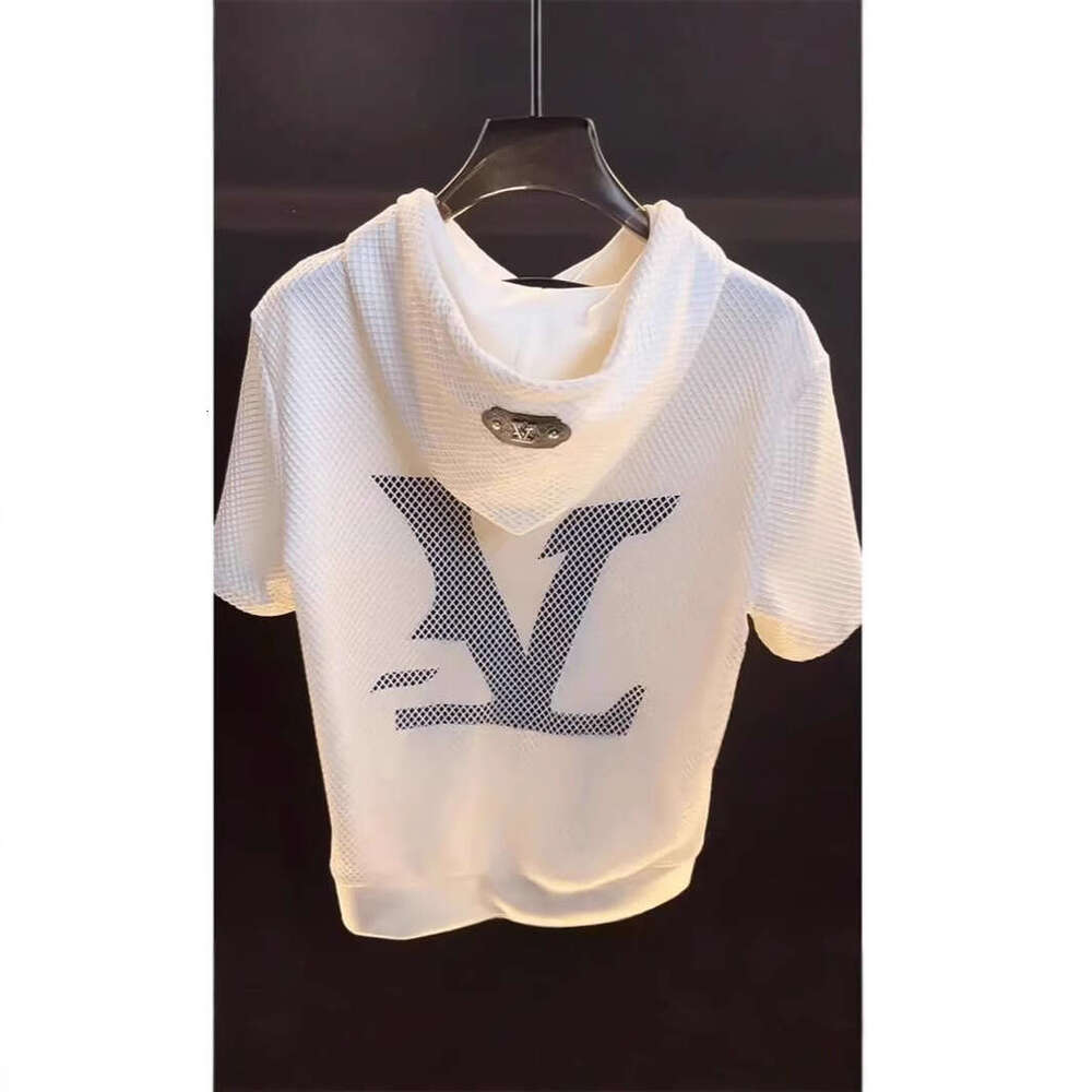 Summer New High-End Hooded Short Sleeve T-Shirt Casual Versatile Trend Half-Sleeve Hoodie For Men