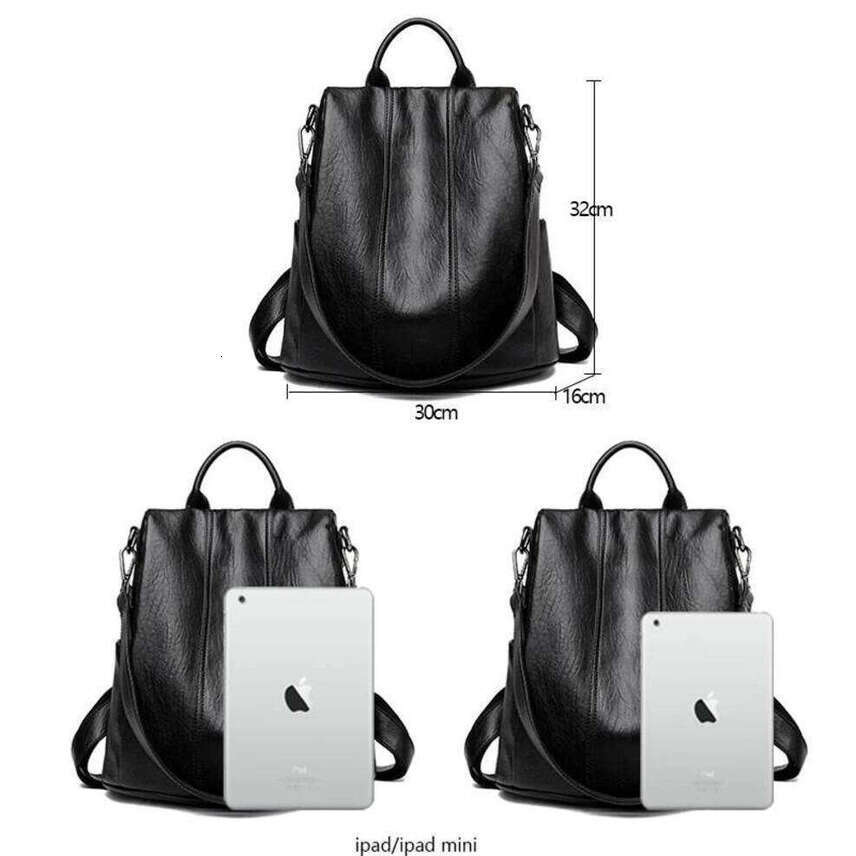 OLOEY Women's Waterproof Anti Theft Leather Backpack 2024 Girls Shoulder Bags Multifunctional Large Capacity Travel Backpacks Mochilas anti-theft
