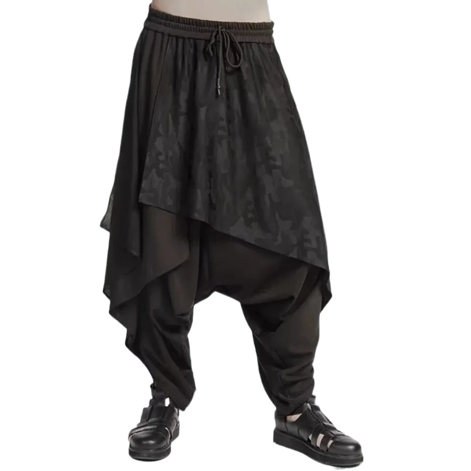 Vintage Trousers Women Men Neutral Loose Culottes y2k Gothic Wide Leg Pants Skirt Oversize Harajuku Japanese Creative Pants 260311