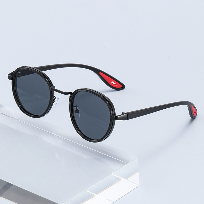 Hot-selling Women with High-end Fashion Metal Round Frame Sunglasses for Men, Unique Street Style UV Protection Glasses
