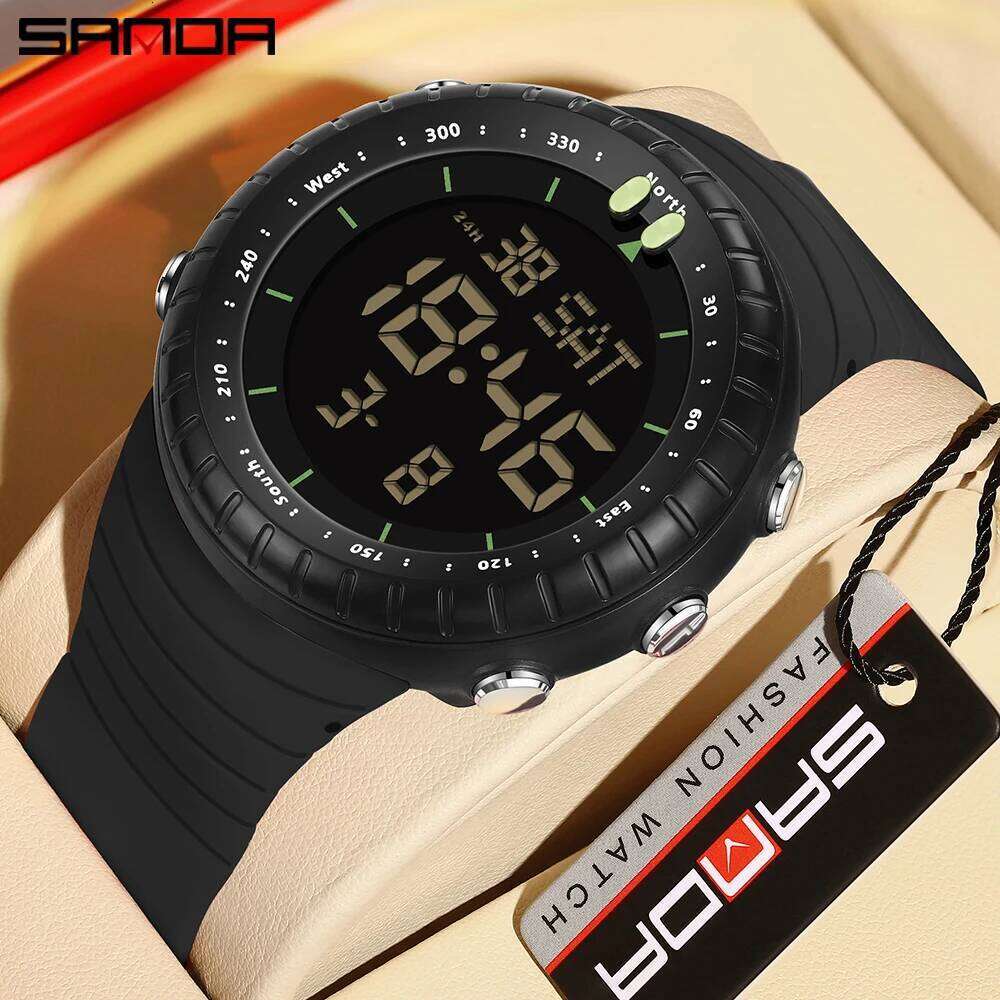 SANDA 6184 Brand Sport Watch for Man Waterproof Shockproof Digital Watches Luxury Outdoor Men's Wristwatch Original Clock