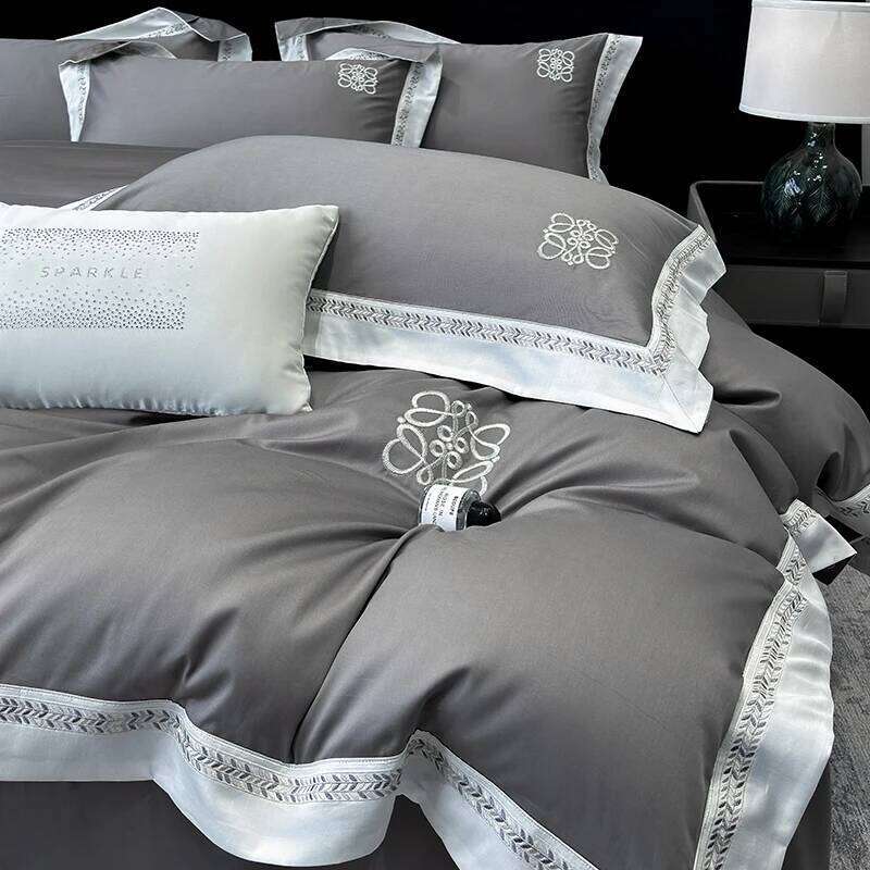 High-end A 200 Count Long Fleece 100% Cotton Pure Four-Piece Set Bed Sheets and Quilt Covers Skin-friendly 1.8 Bedding H260312