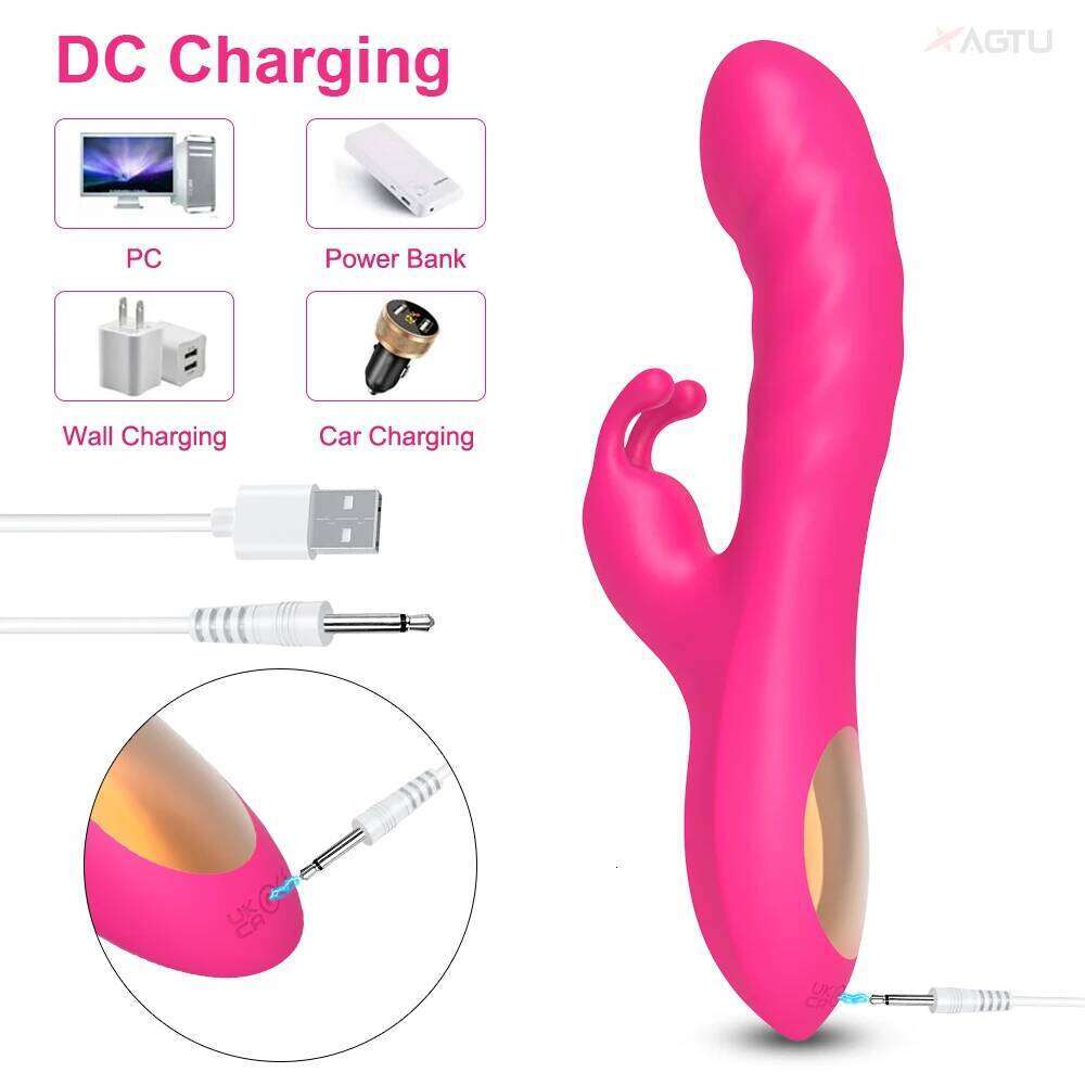 Powerful Rabbit Vibrator Female G Spot Clitoris Stimulator Vagina Nipple Massage Dildo Silent Adults Sex Toy for Women Z260311