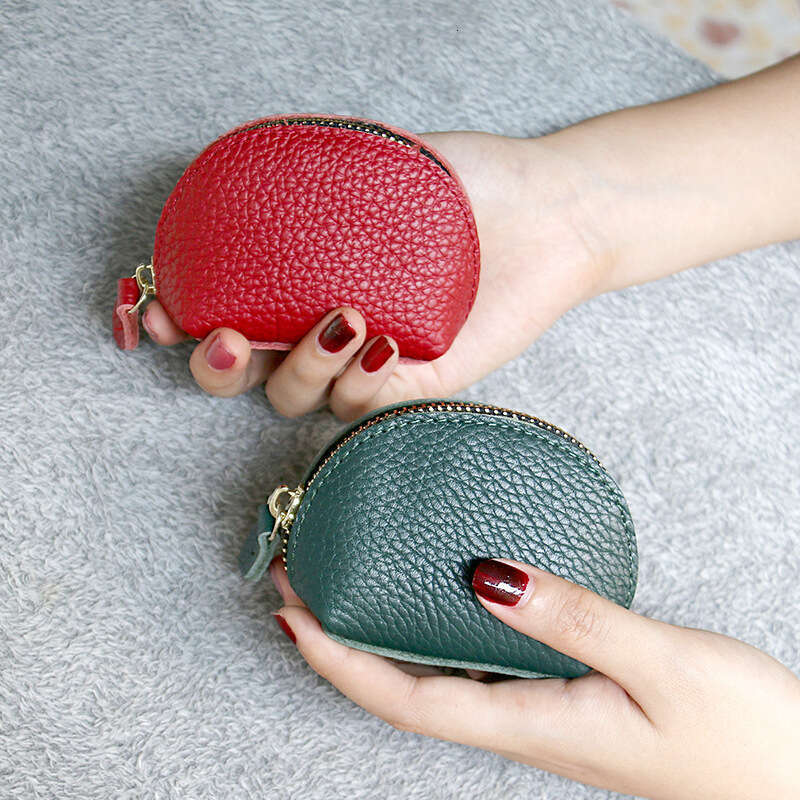 Luxury fashion wallet New Simple Retro Mini Purse Cowhide Small Wallet Women Genuine Leather Dumpling Zipper Coin Bag Trendy